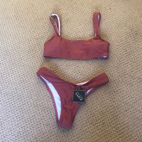 Zaful Other - reddish-brown zaful bikini size S Zaful Other - reddish-brown zaful bikini size S